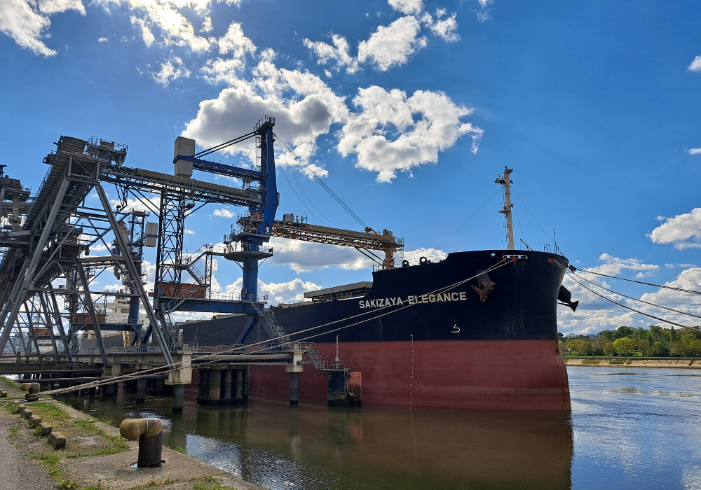 Chargement d'un panamax à Grand-Couronne