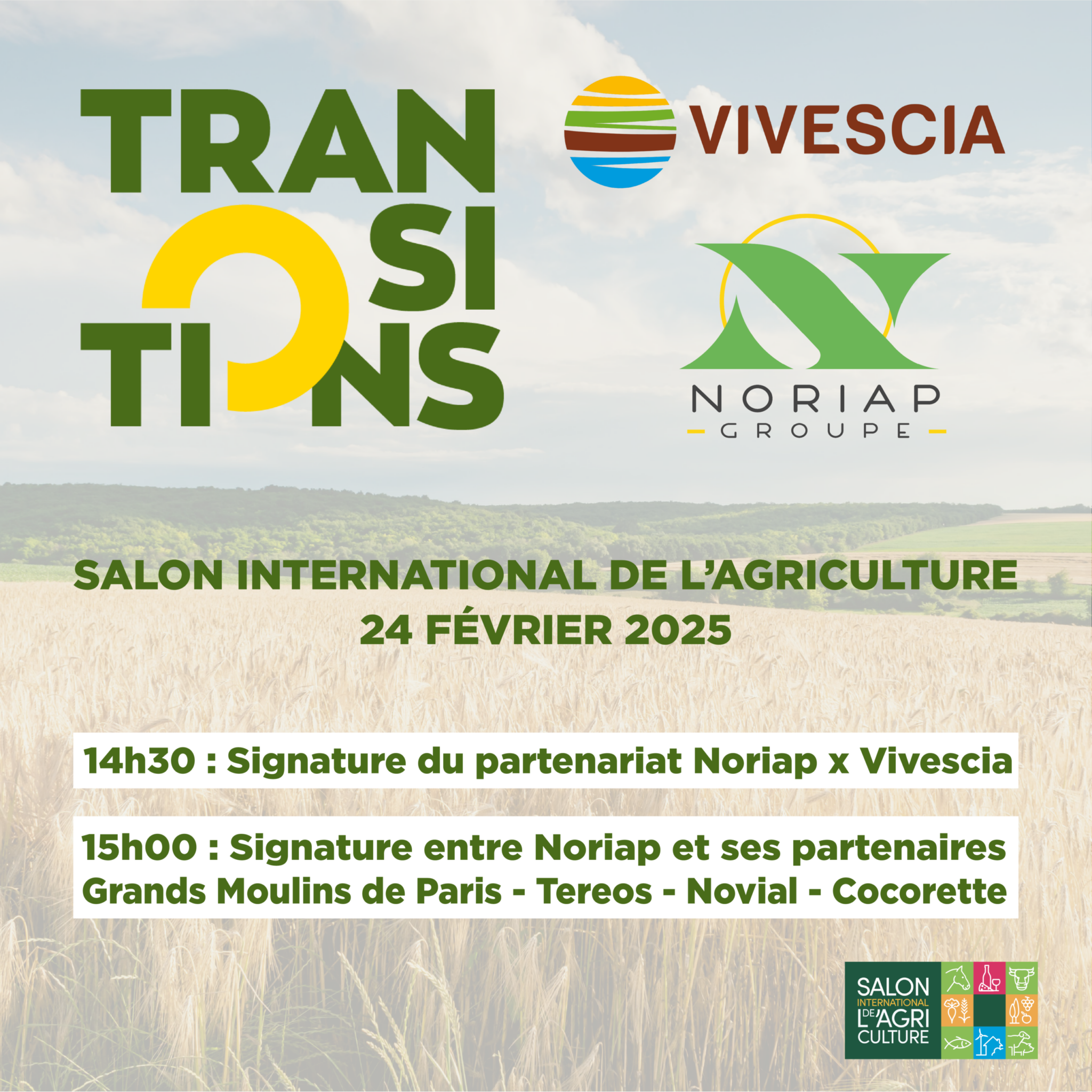 Signature du programme Transitions au salon de l’agriculture
