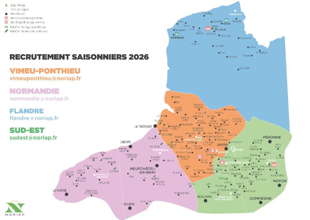 Carte saisonniers Noriap